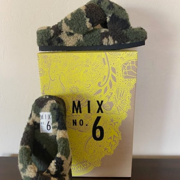 Mix No.6 Amatta Faux Shearling Slipper Camouflage Size 5M - Picture 11 of 11